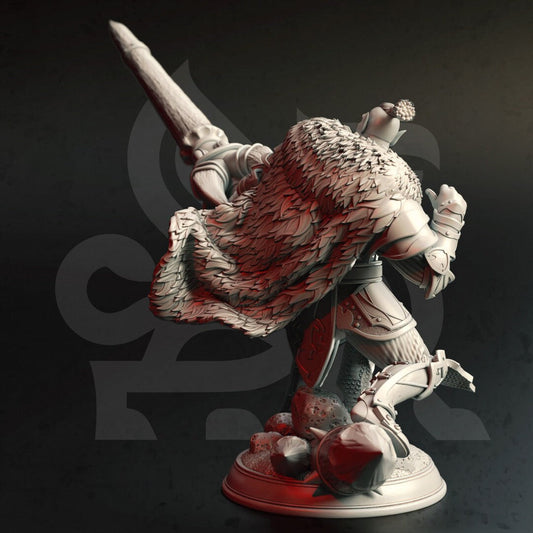 Orc Grand Knight Lancer Resin Miniature Figure alternate view 2