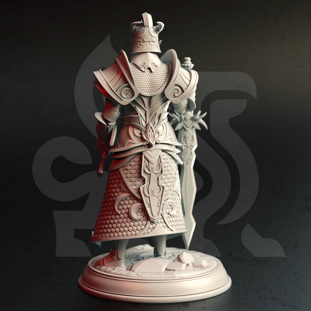 High Elf Warrior King Resin Boss Miniature alternate view 2