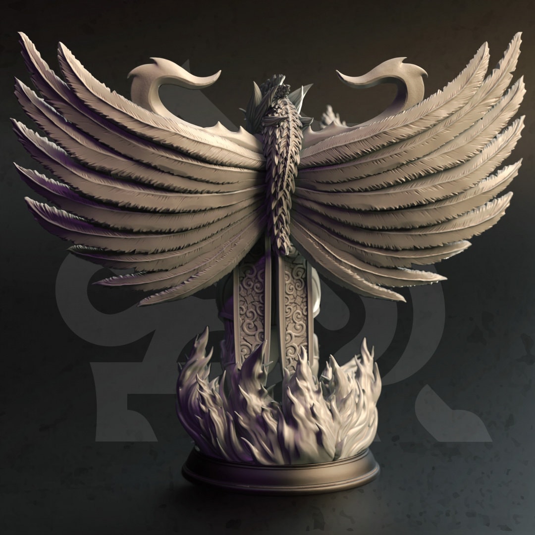 Arcane Phoenix Construct Resin Miniature Figure alternate view 2