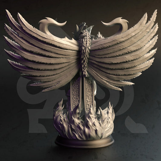 Arcane Phoenix Construct Resin Miniature Figure alternate view 2