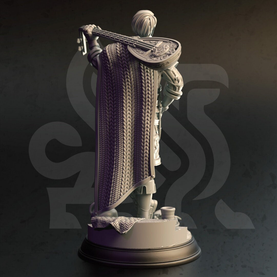 Rogue Elven Bard Resin Miniature Figure alternate view 2