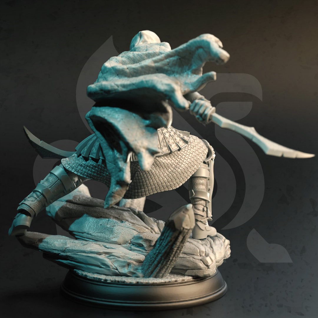 Master Assassin Rogue Resin Miniature Figure alternate view 2