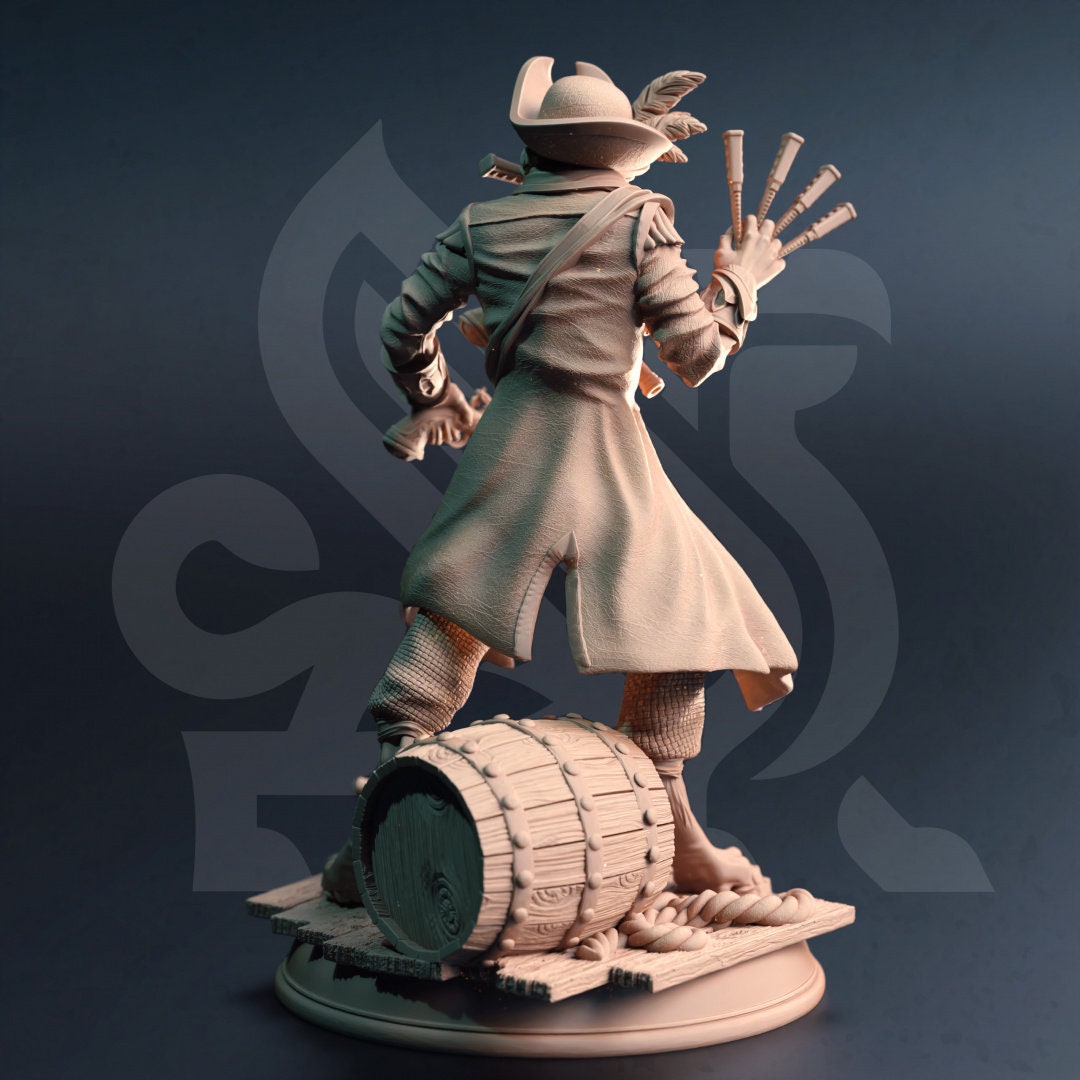 Catfolk Corsair Resin Miniature Figure alternate view 2