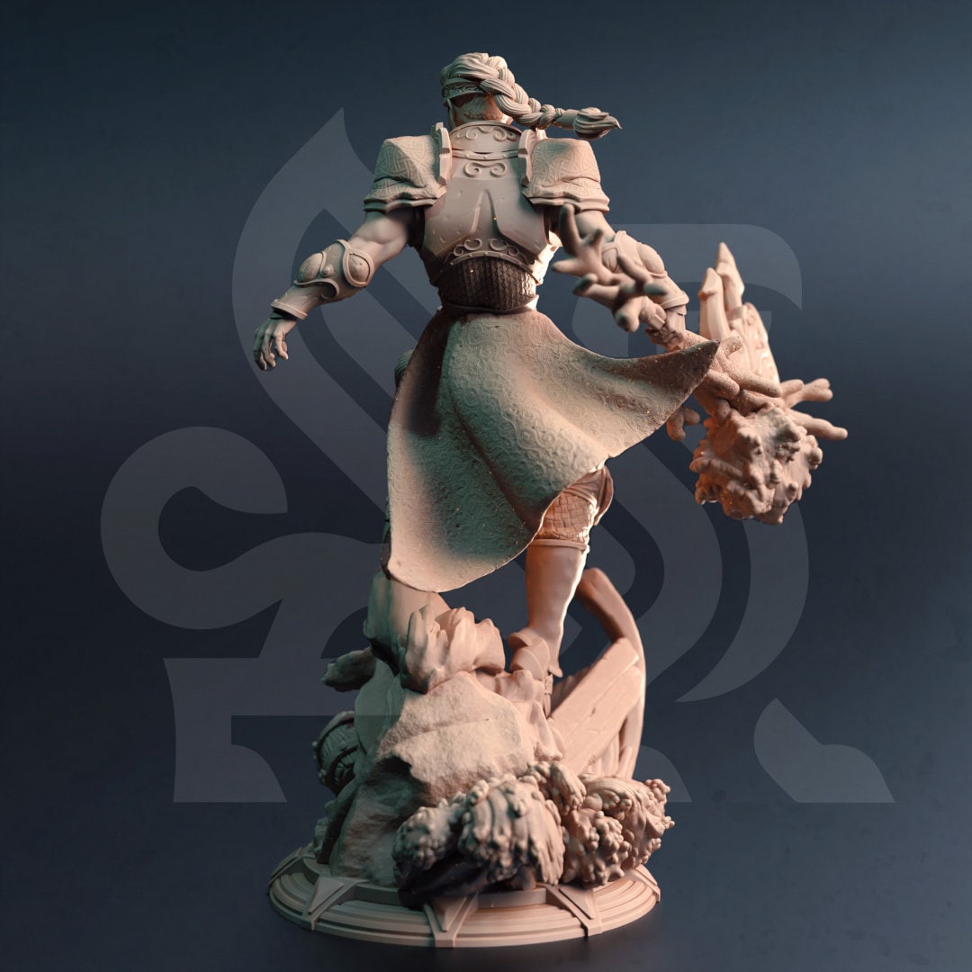 Triton Sea Paladin Resin Miniature Figure alternate view 2