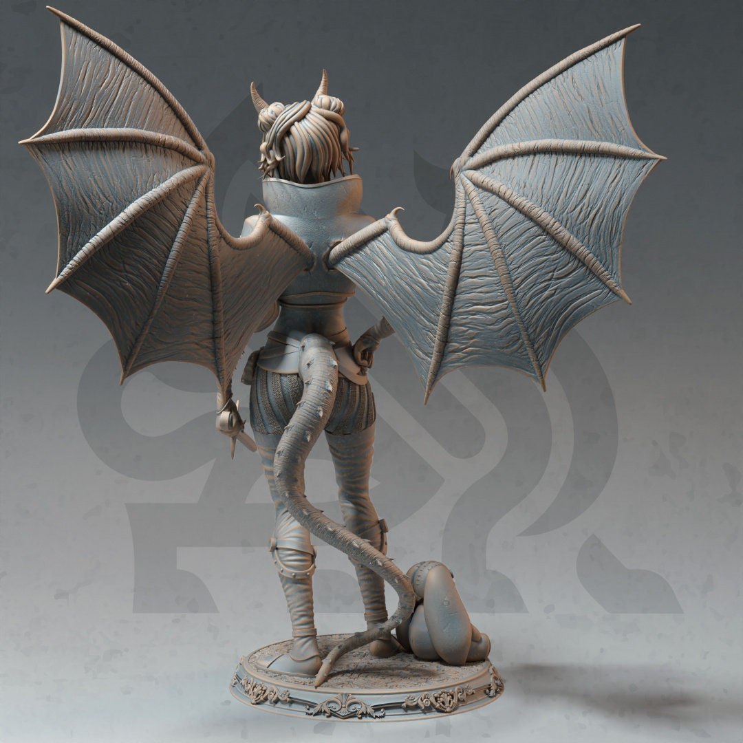 Tiefling Warlock Resin Miniature Figure alternate view 2