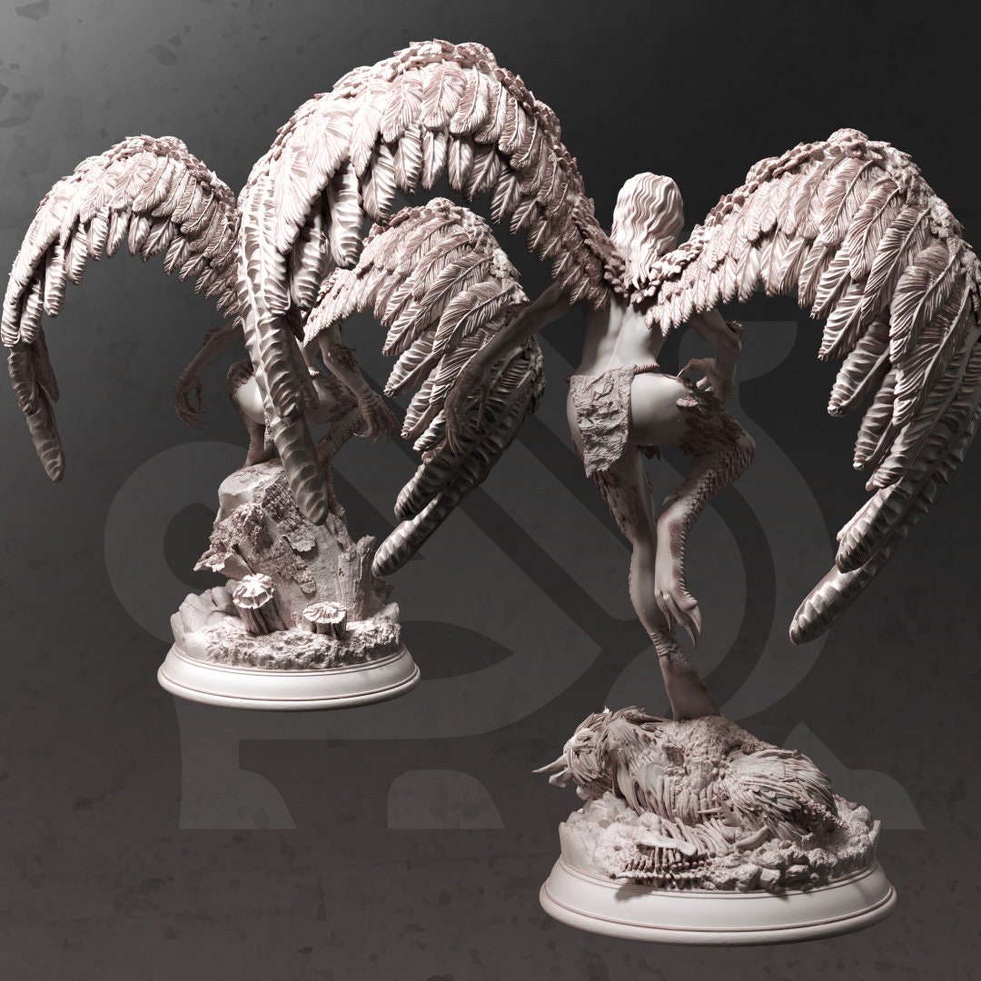 Hill Harpies Resin Miniature Figure alternate view 2