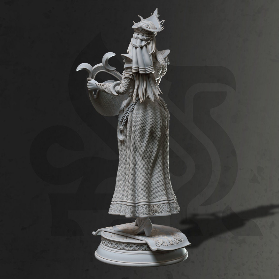 Lunar Goddess Resin Miniature Figure alternate view 2