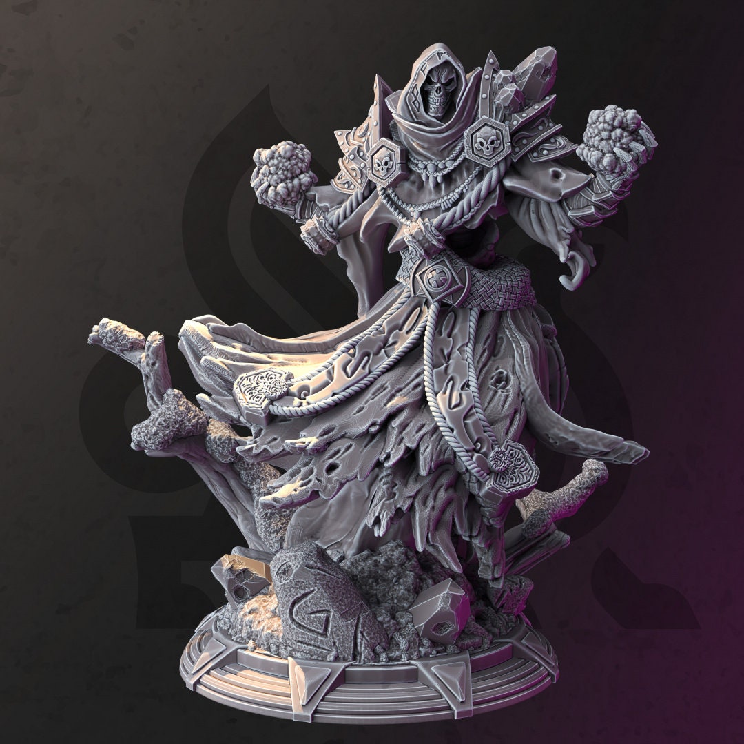 Dark Wraith Lich Resin Miniature Figure alternate view 3