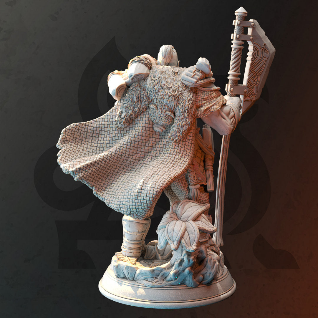Viking Barbarian Berserker Resin Boss Miniature alternate view 2