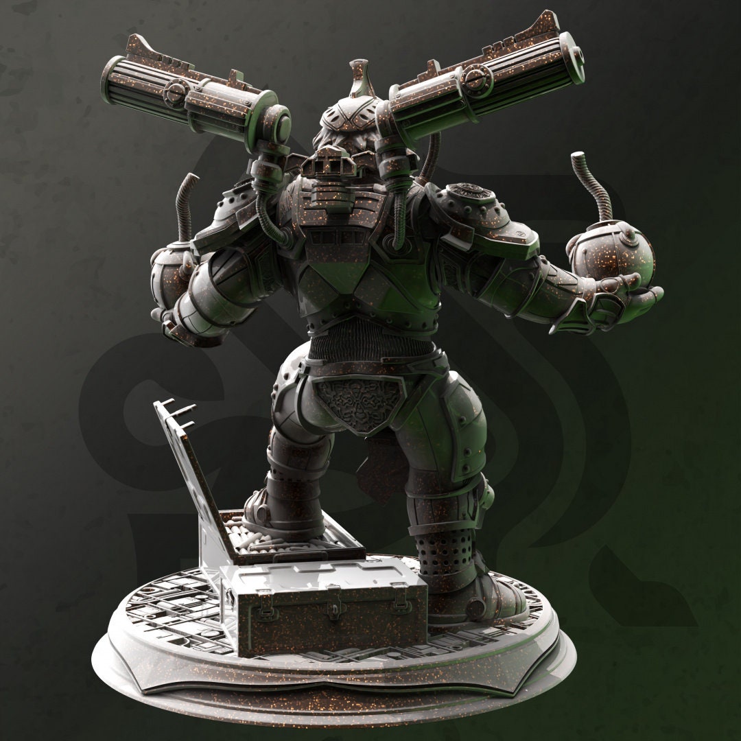 Dwarven Grenadier Resin Miniature Figure alternate view 2