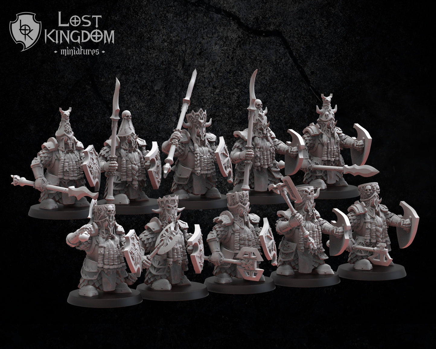 Infernal Dwarf Warriors x10 Resin Miniatures Set product image