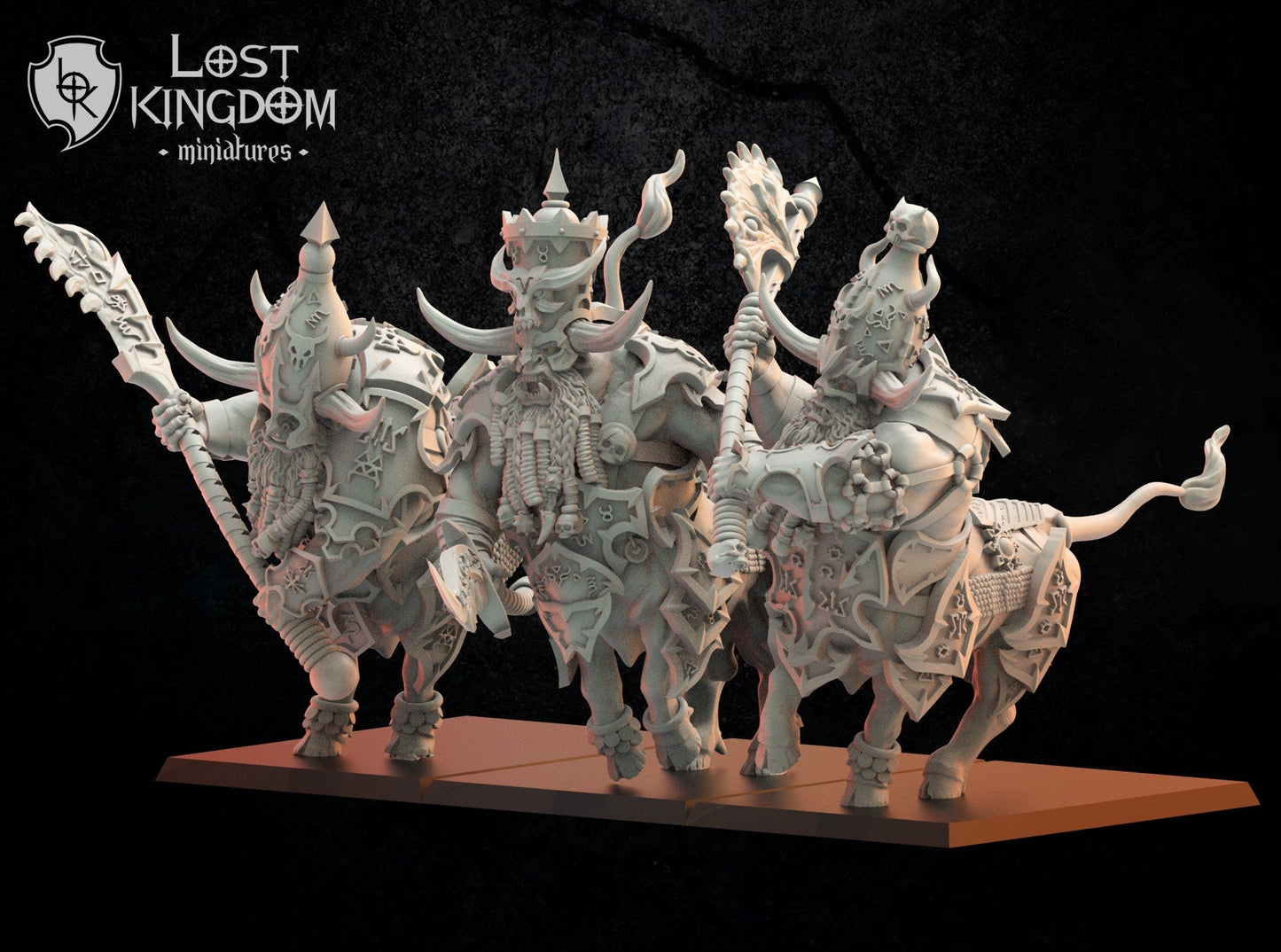 Anointed Bul-Thaurs x3 Resin Miniatures Set alternate view 3