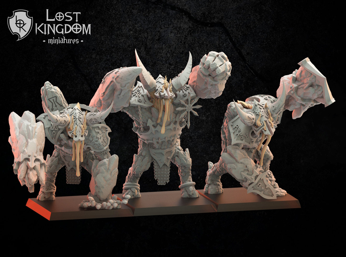Magmhorin Golems x3 Resin Miniatures Set alternate view 2