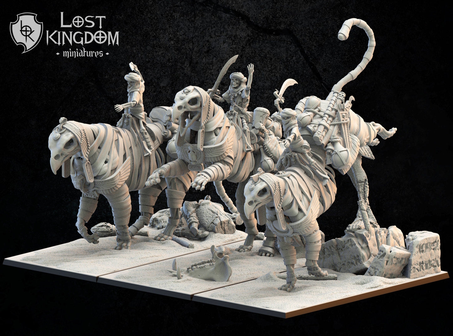 Sand Bedouins x3 Resin Miniatures Set alternate view 2