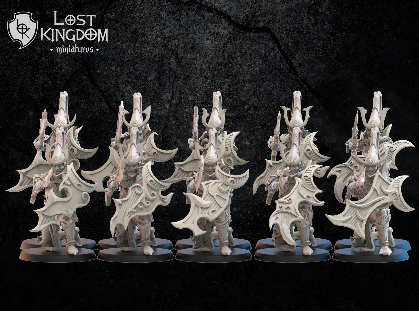 Dark Elf Foot Soldiers x10 Resin Miniatures Set alternate view 2