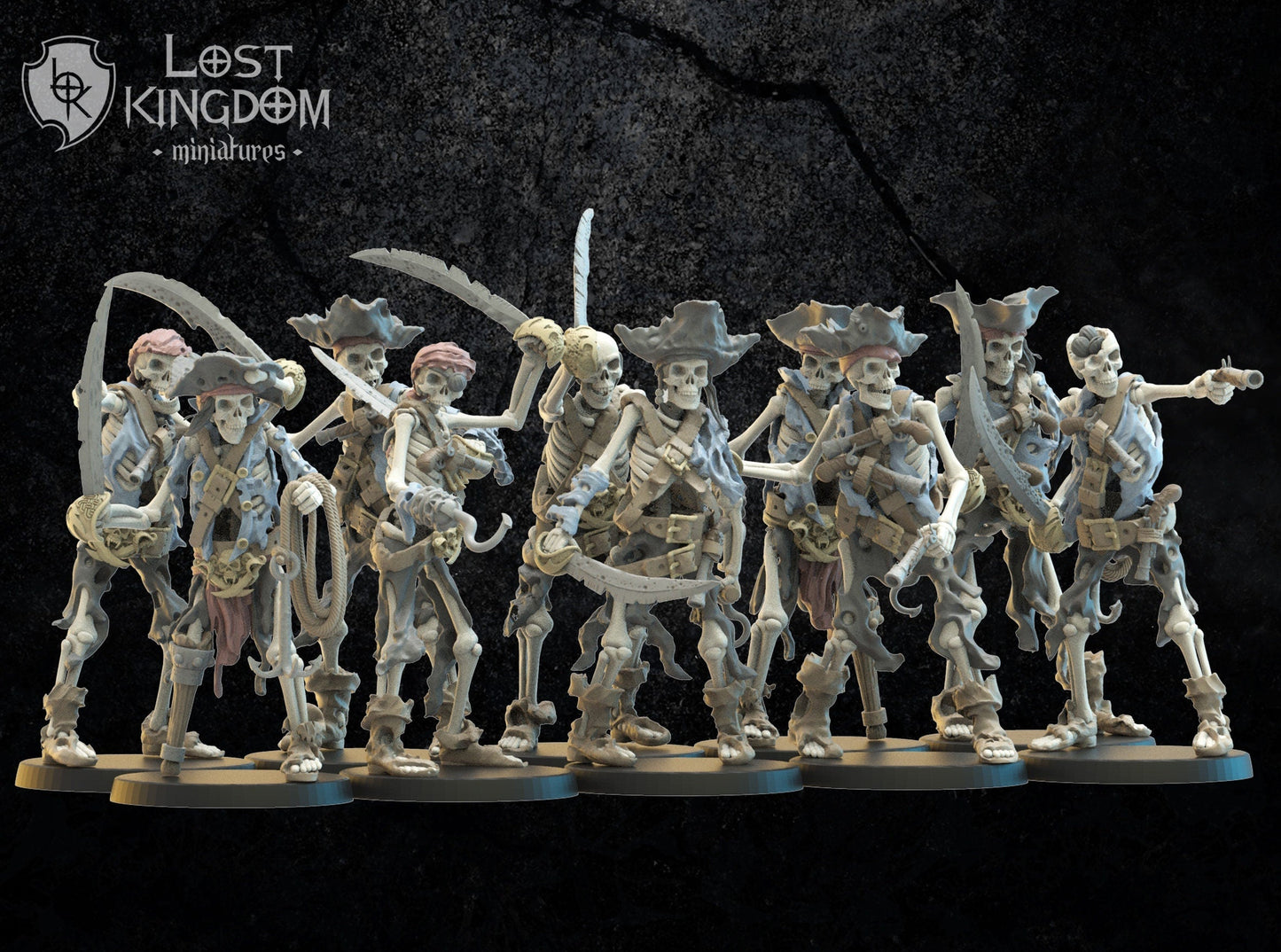 Skeletal Buccaneers x10 Resin Miniatures Set alternate view 3