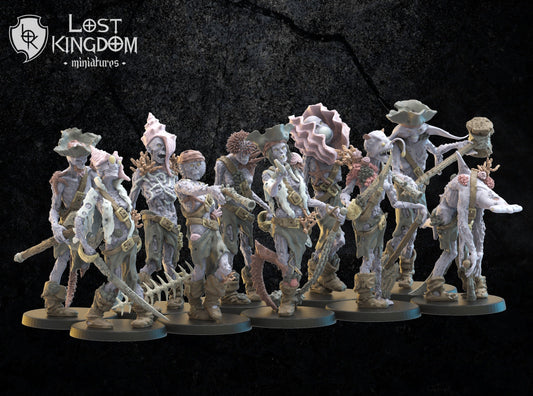 Deep Sea Zombies x10 Resin Miniatures Set alternate view 2