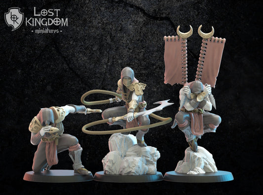 Dark Elf Dākumūn Shinobi Command Group Resin Boss Miniature alternate view 2