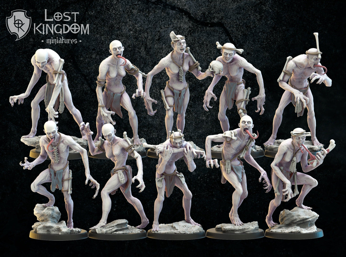 Ghul Unit x10 Resin Miniatures Set alternate view 2