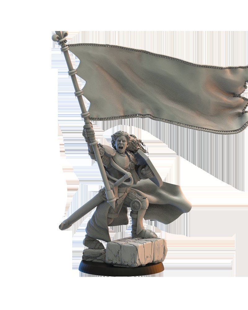 Kingdom of Mercia Standard Bearer Resin Boss Miniature alternate view 2