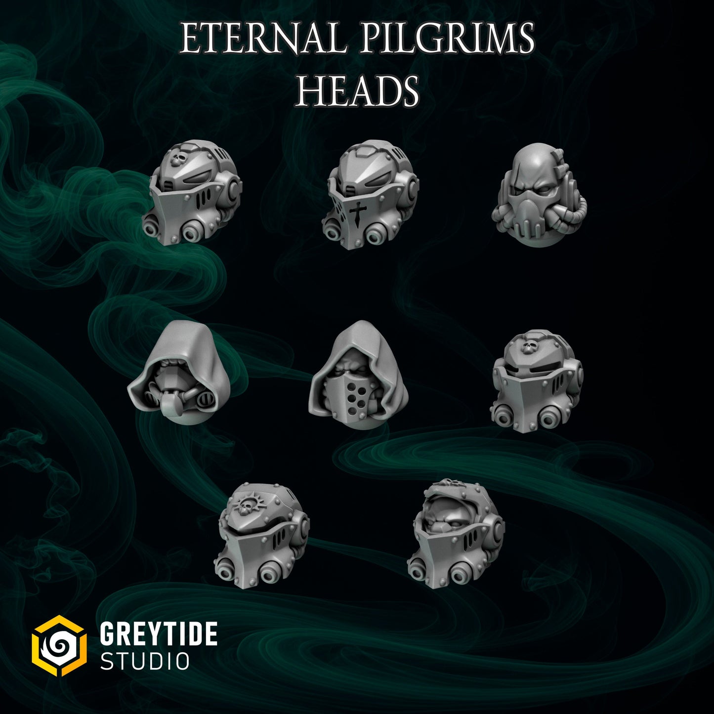 Eternal Pilgrim Heads/Helmets x16 Resin Upgrade Parts product image