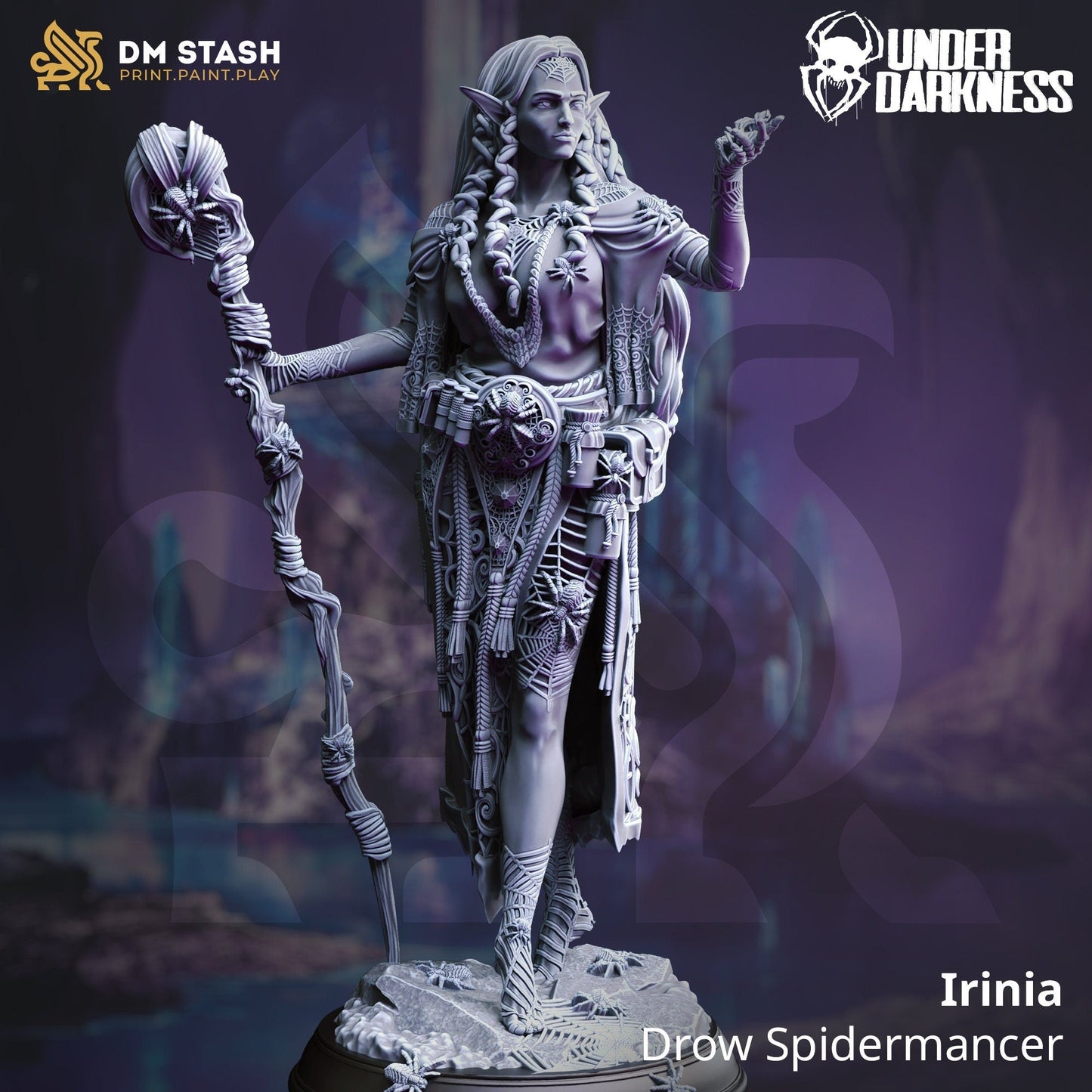 Drow Spiritmancer Resin Miniature Figure product image