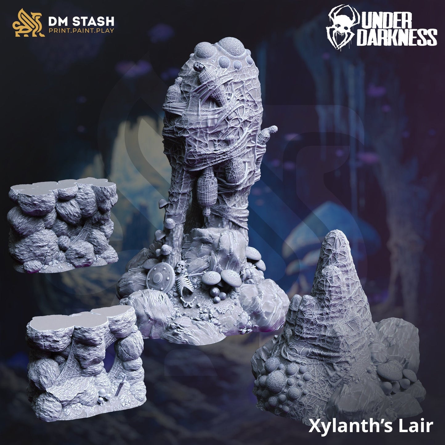 Spider's Lair Set Resin Miniature Figure product image