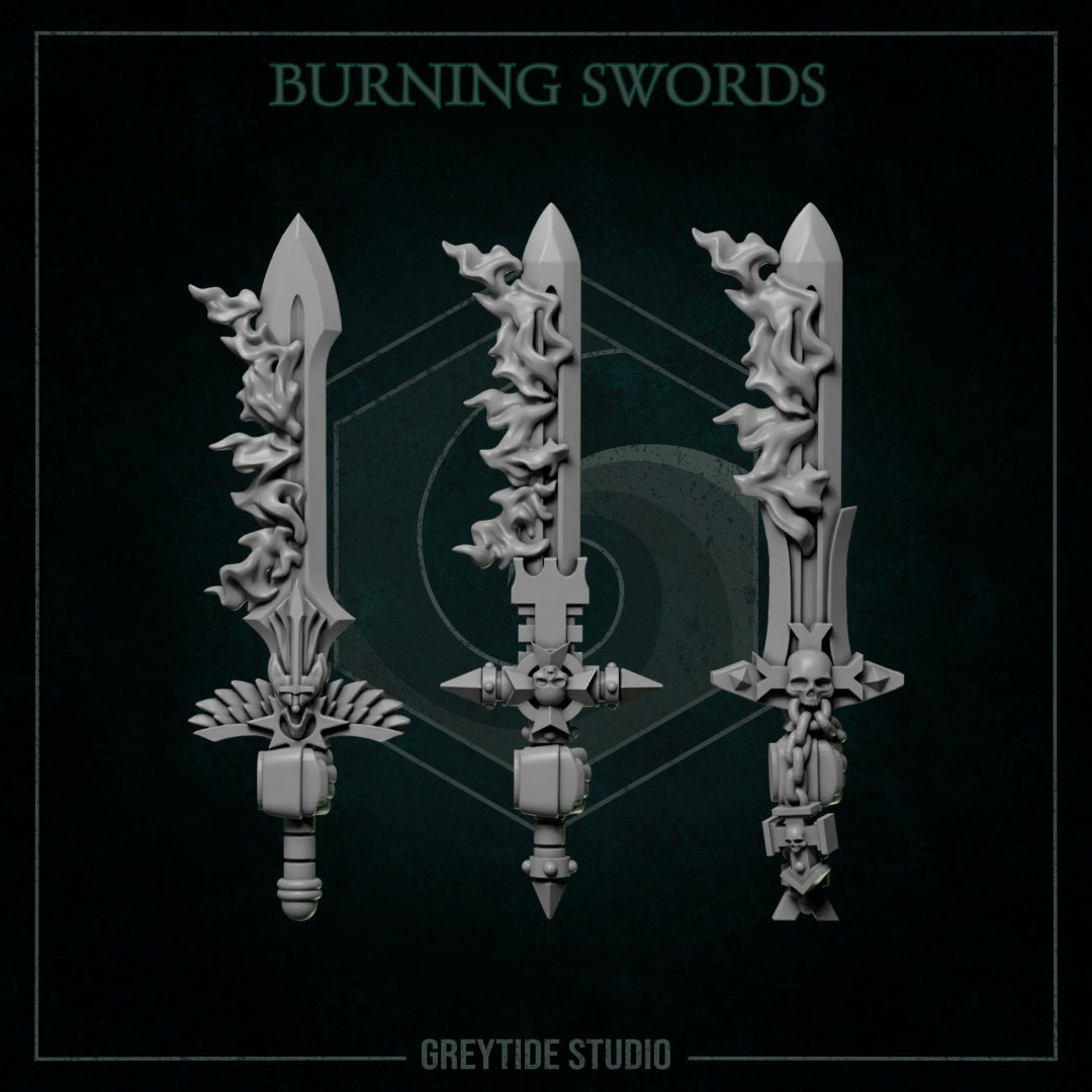 Burning Swords x6 Resin Upgrade Parts product image