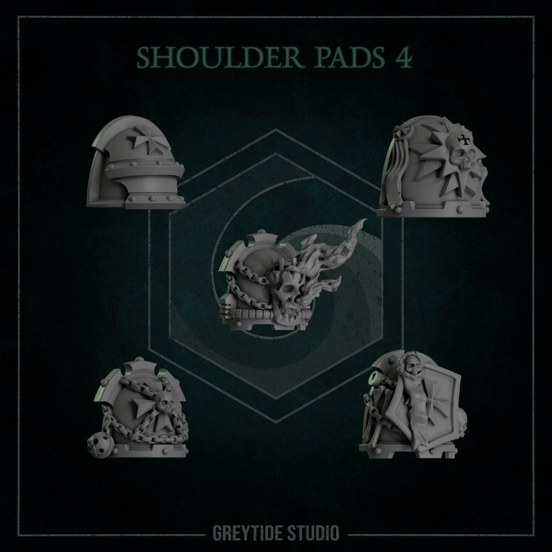 Templar Cross Shoulderpads x10 Resin Upgrade Parts product image
