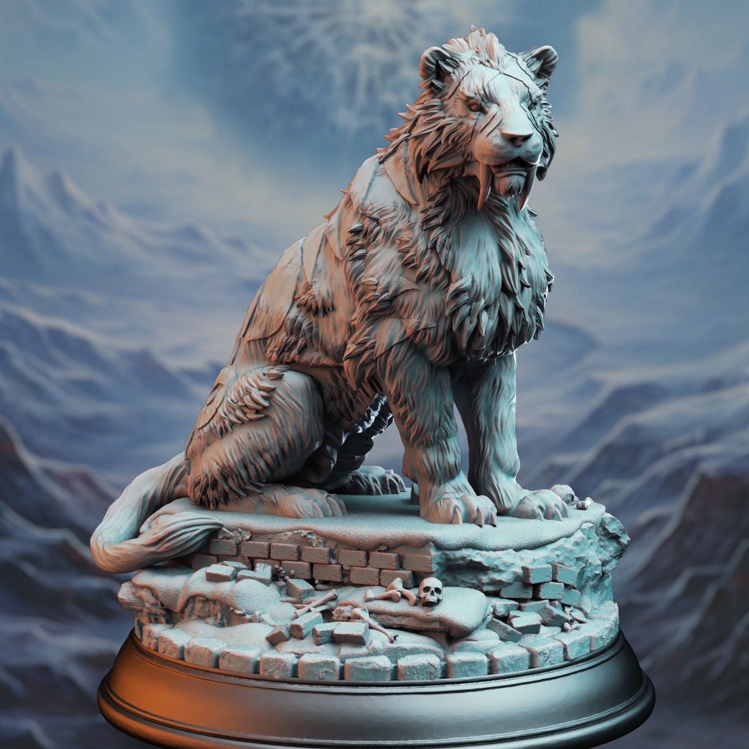 Sabertooth Tiger Resin Miniature Figure product image