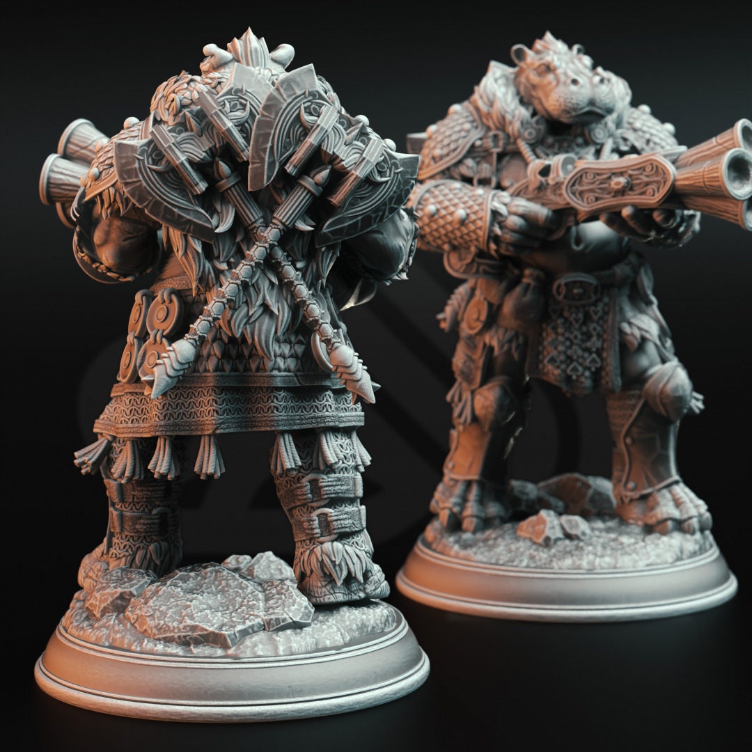 Giff Dragon Hunter Resin Boss Miniature alternate view 2