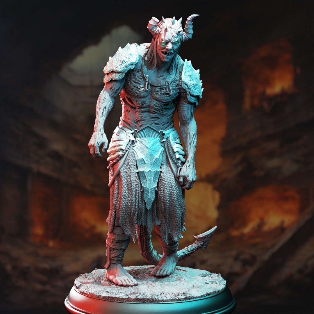 Tiefling Devil Servant Resin Miniature Figure alternate view 3
