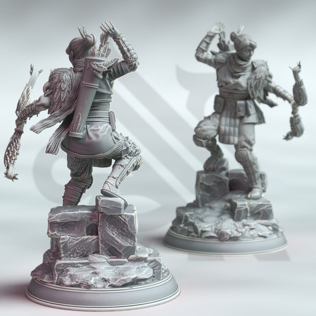 Samurai of the Falcon Resin Miniature Figure alternate view 2