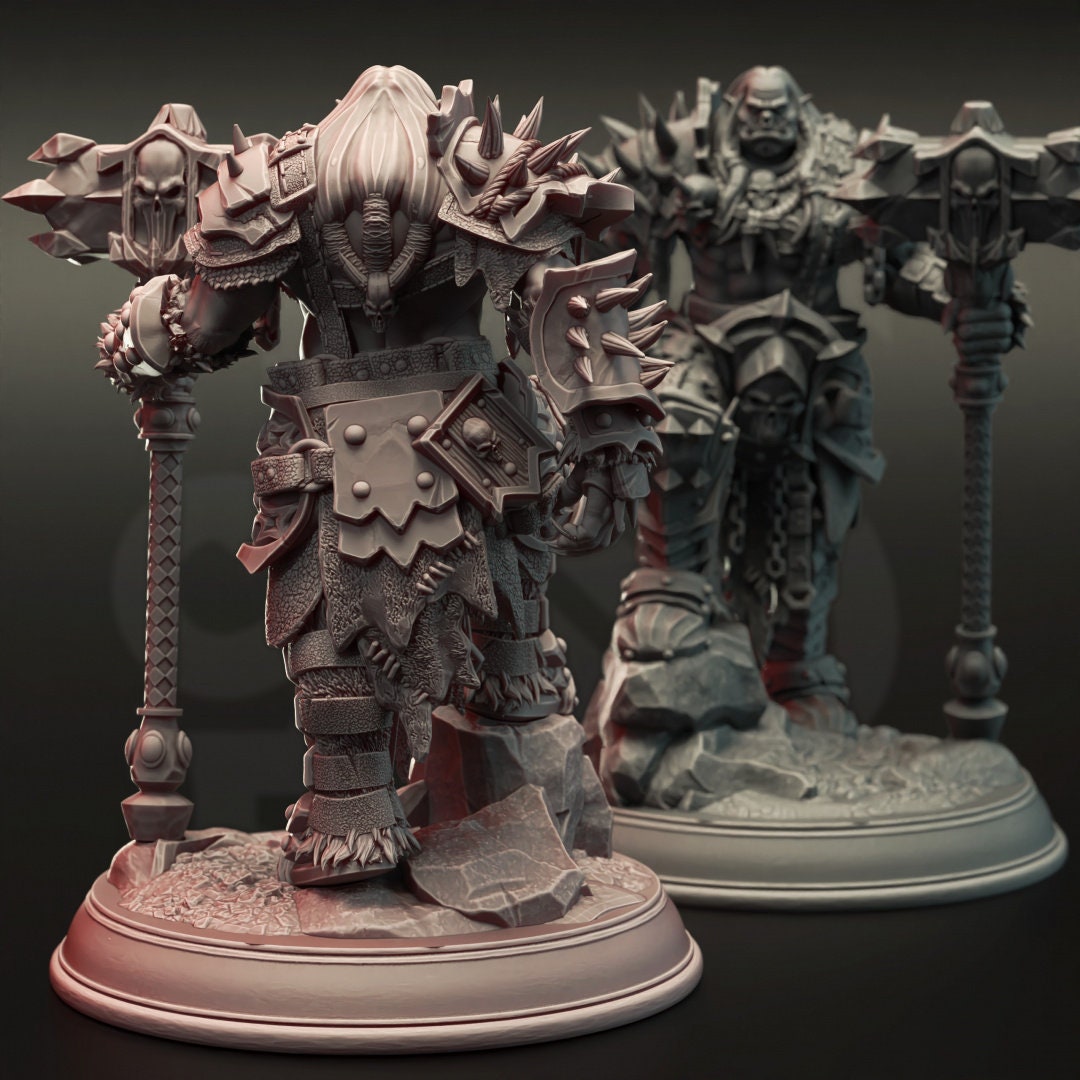 Orc War Chief Resin Miniature Figure alternate view 2