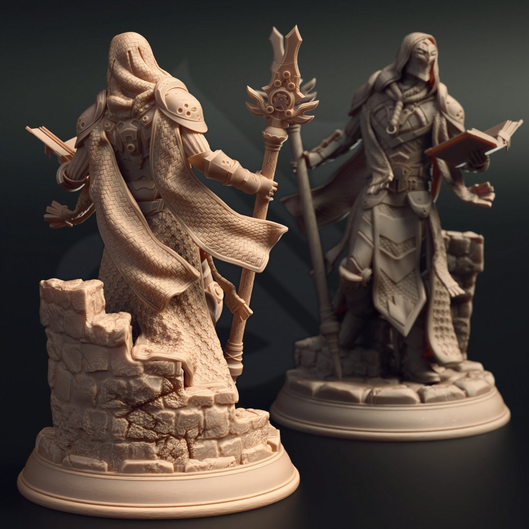 Warforged Wizard Resin Miniature Figure alternate view 2