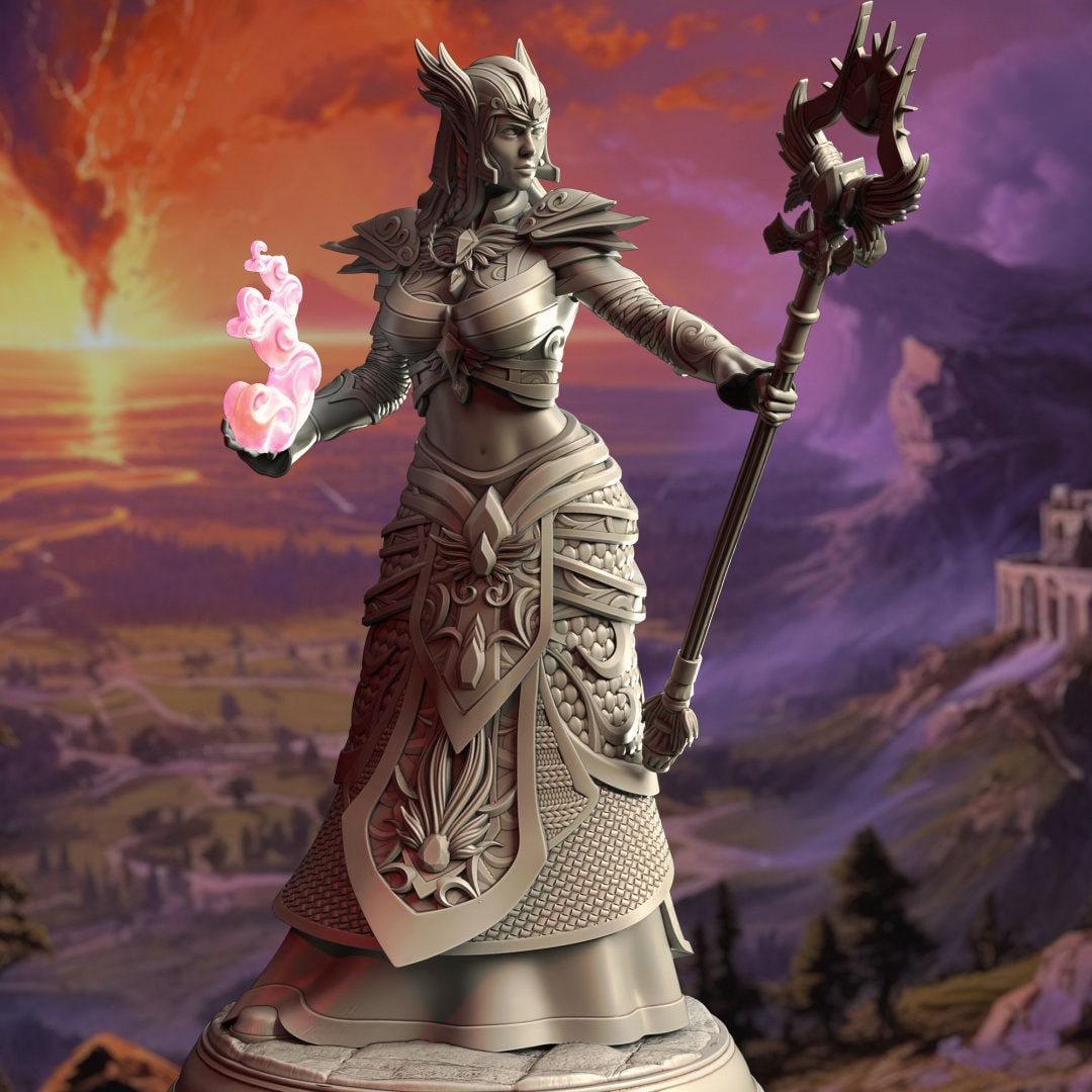 High Elf Witch Queen Resin Boss Miniature product image