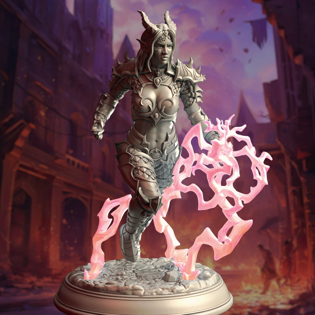Tiefling Draconic Bloodline Sorcerer Resin Miniature Figure product image