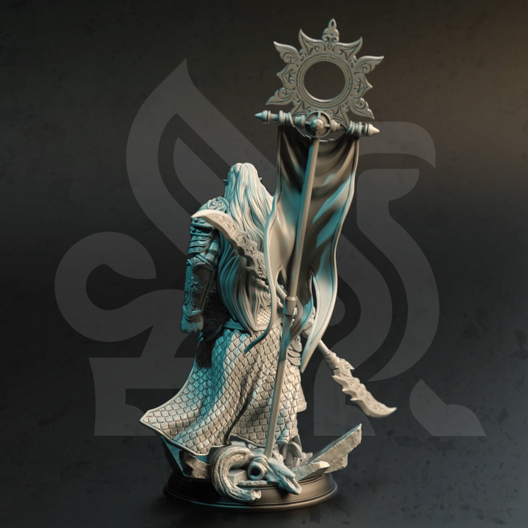 Elven Eldritch Knight Resin Miniature Figure alternate view 2