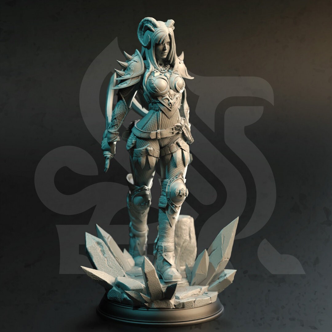 Tiefling Rogue Resin Miniature Figure alternate view 2