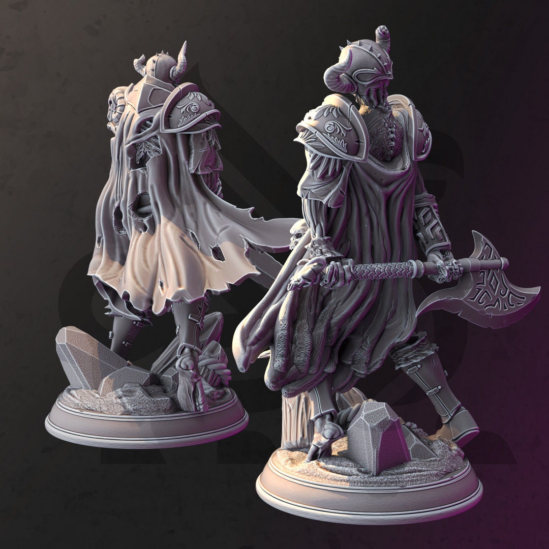 Undead Warriors x2 Resin Miniatures Set alternate view 3