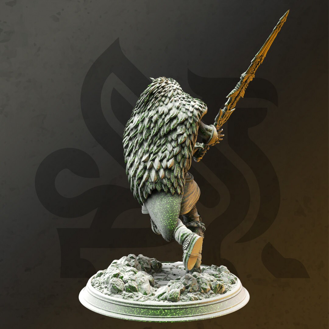 Druidic Barbarian Resin Miniature Figure alternate view 2