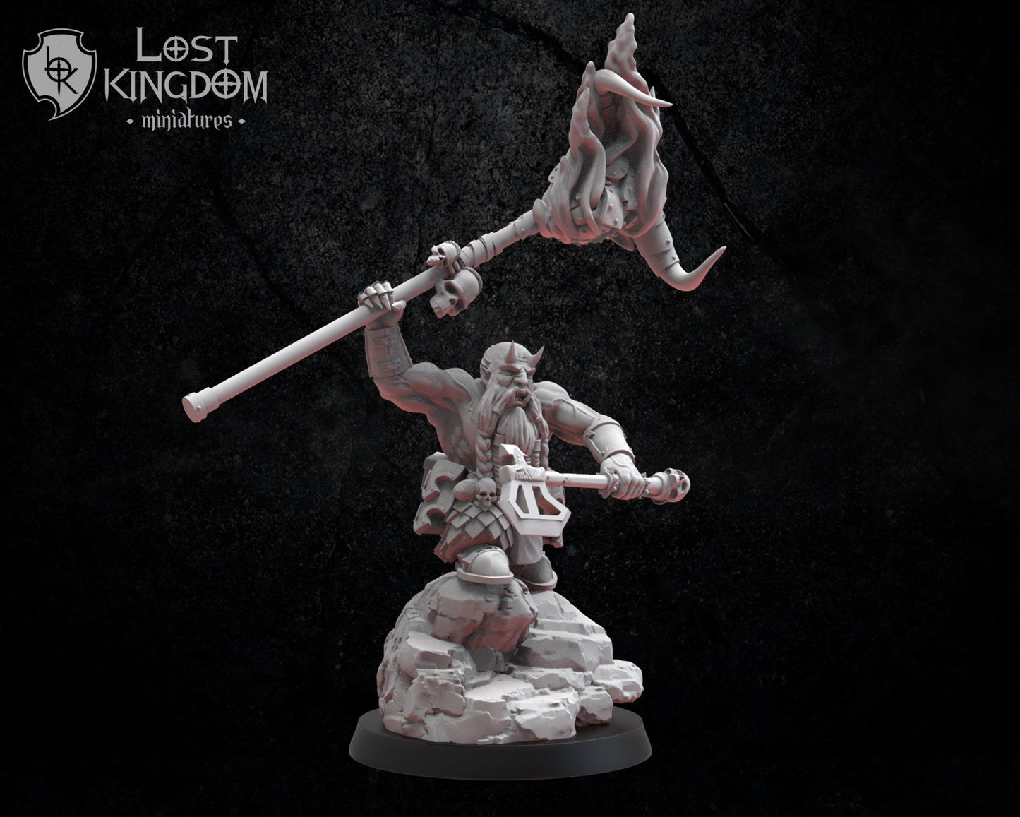 Infernal Dwarf Standard Bearer Resin Boss Miniature product image