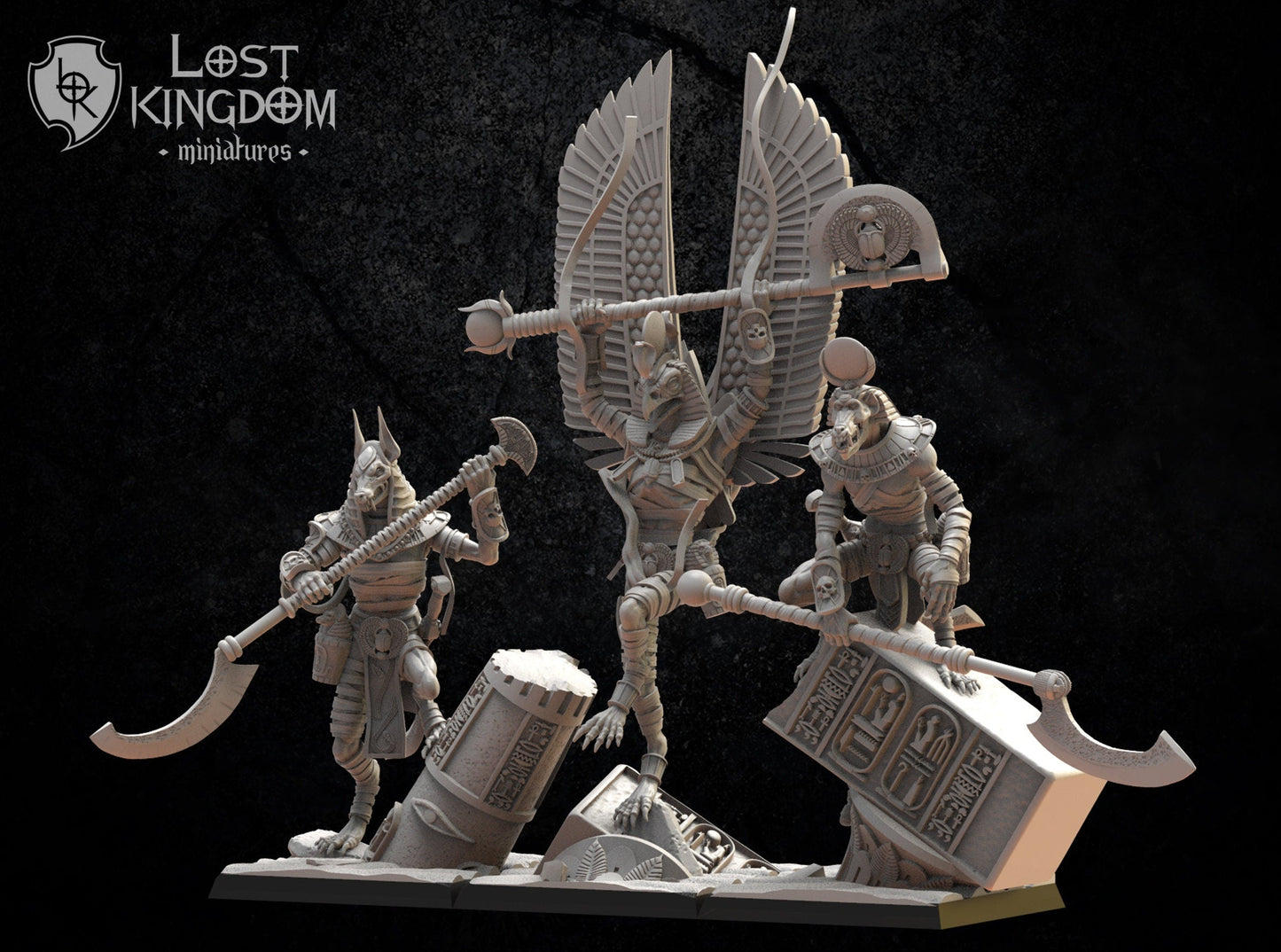 Canoptek Guard x3 Resin Miniatures Set alternate view 2