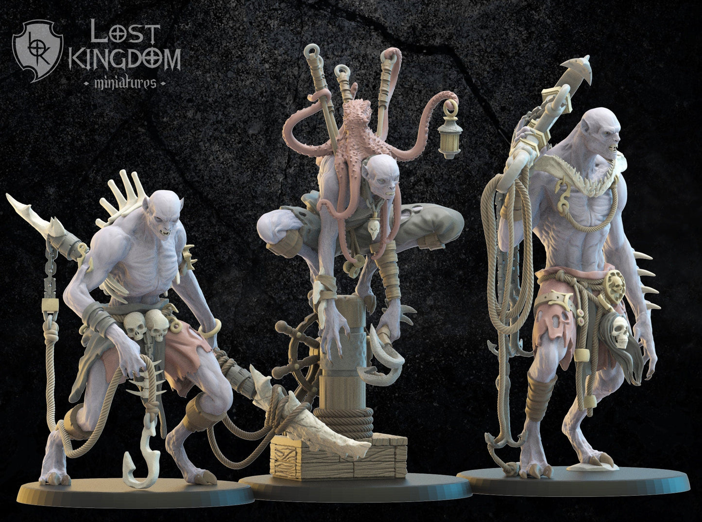 Vycanthropes Looters x3 Resin Miniatures Set alternate view 3