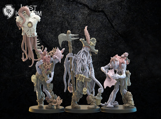 Deep Sea Zombie Command Squad Resin Miniatures Set alternate view 2