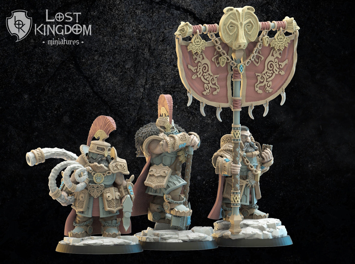 Niavellir Dwarf Command Group Resin Boss Miniature alternate view 3