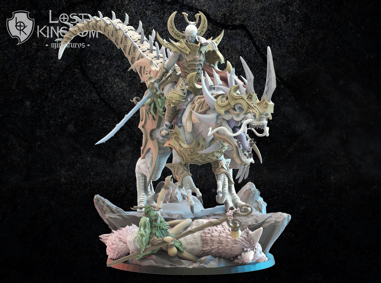 Dark Elf Ashura the Destroyer Resin Boss Miniature alternate view 3