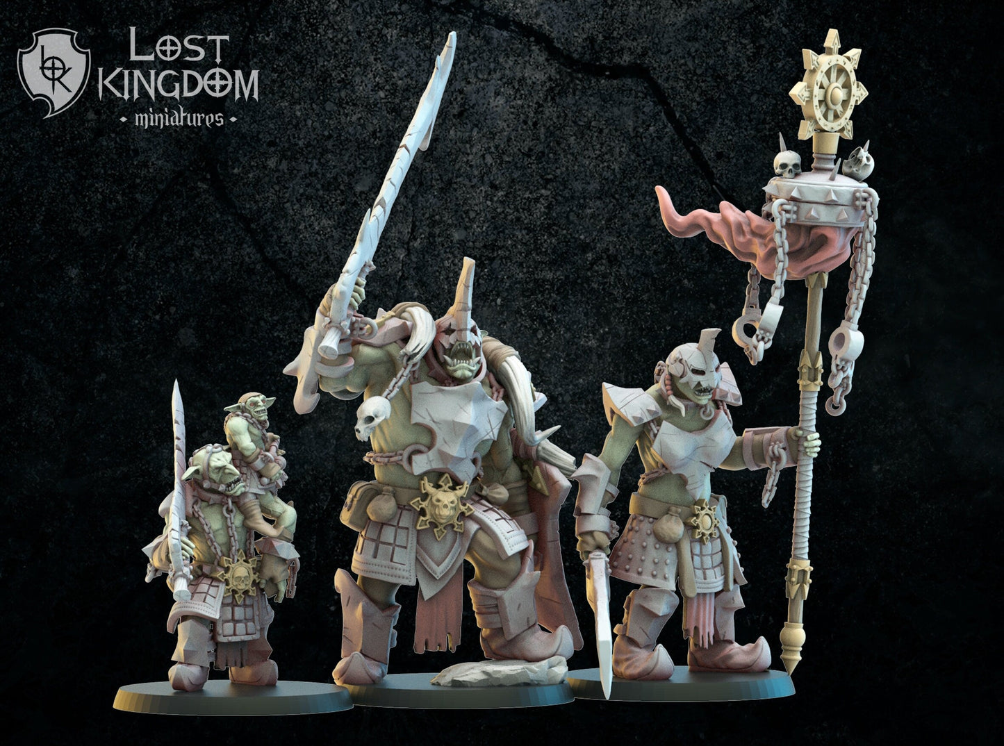 Urk Slaves Command Group Resin Boss Miniature alternate view 3