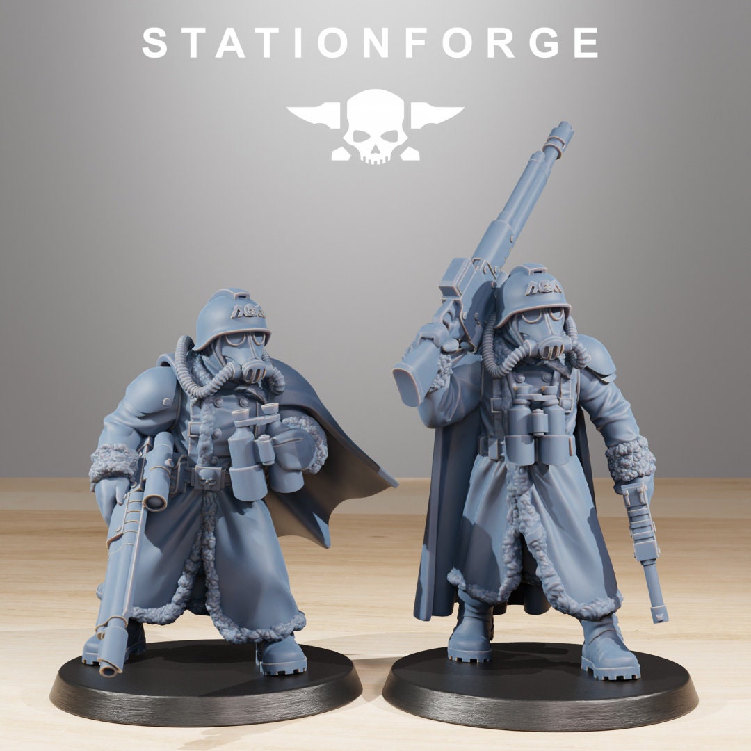 GrimGuard Frostwatch Marksmen Resin Miniature Figure alternate view 5