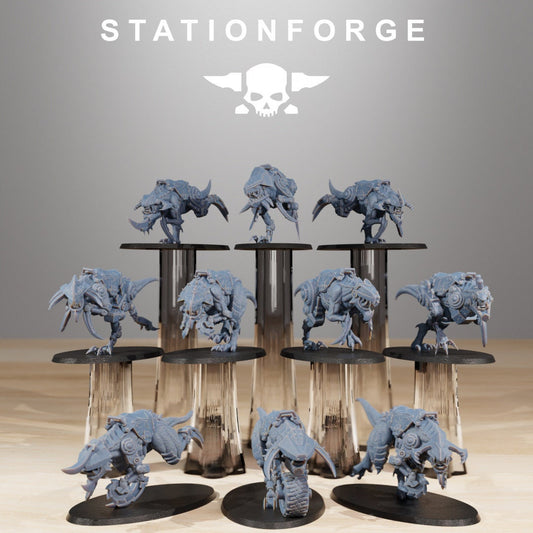 Orkaz Beast Riders x10 Resin Miniatures Set alternate view 2